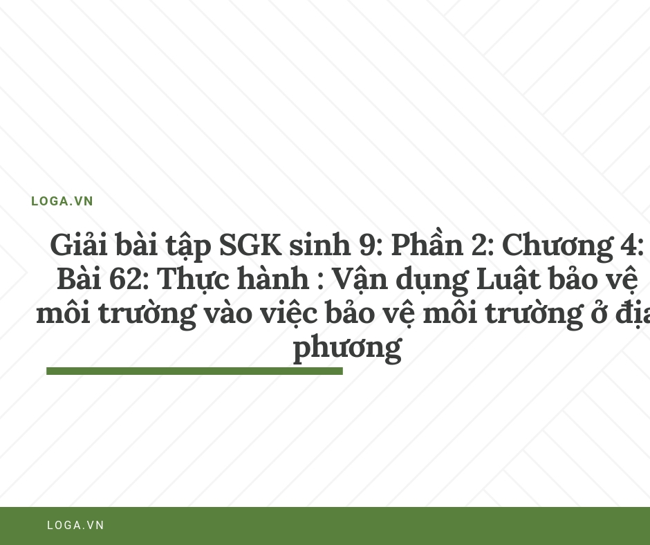 Giải bài tập Loga